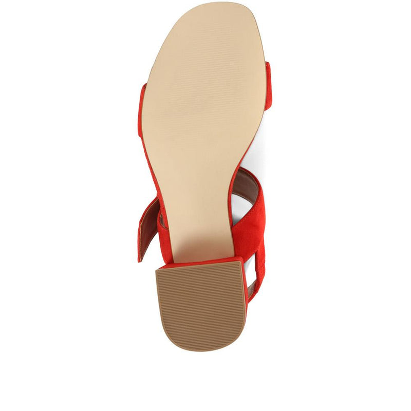 Charlee Leather Block Heel Sandals - CHARLEE / 321 989