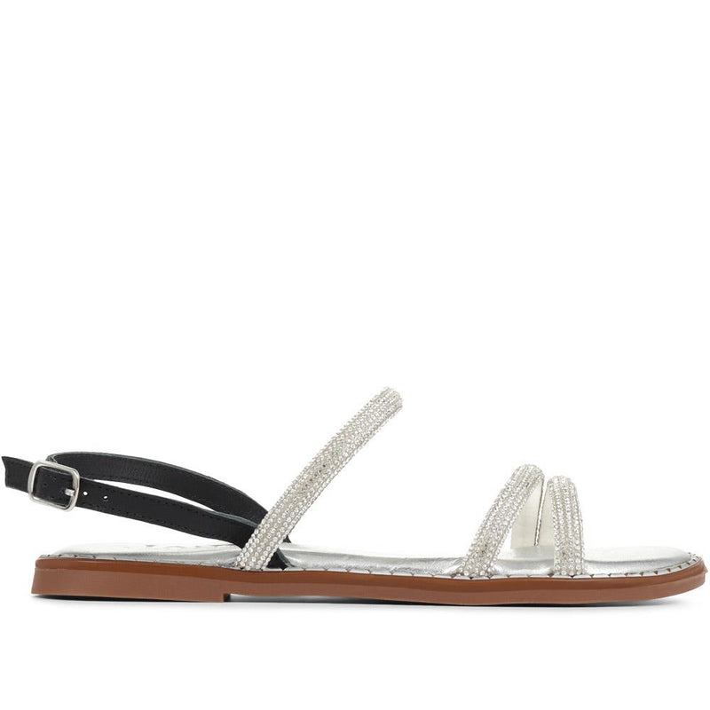 Giorgia Flat Leather Sandals - GIORGIA / 322 411
