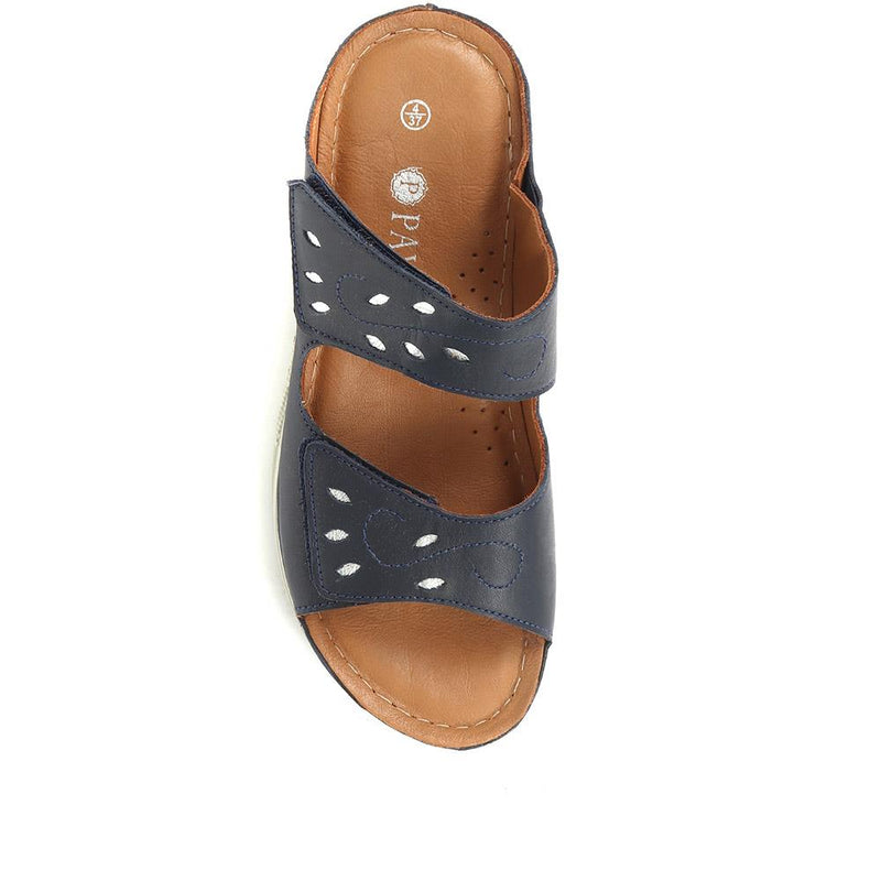 Fully Adjustable Leather Mule Sandals - GENC35001 / 321 720