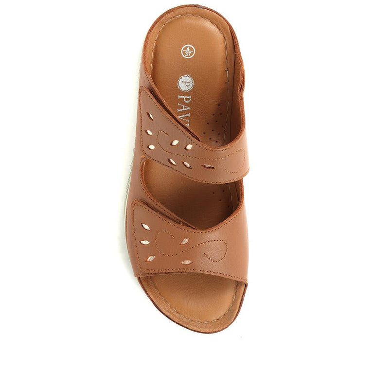 Fully Adjustable Leather Mule Sandals - GENC35001 / 321 720