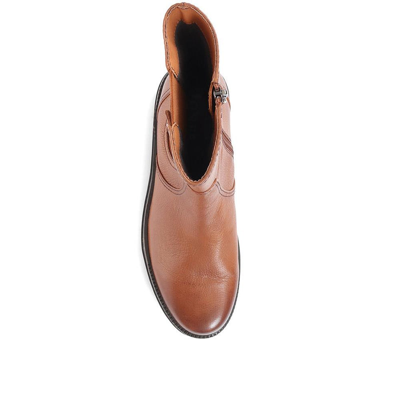 Santina Long Leather Chelsea Boots - SANTINA / 322 838