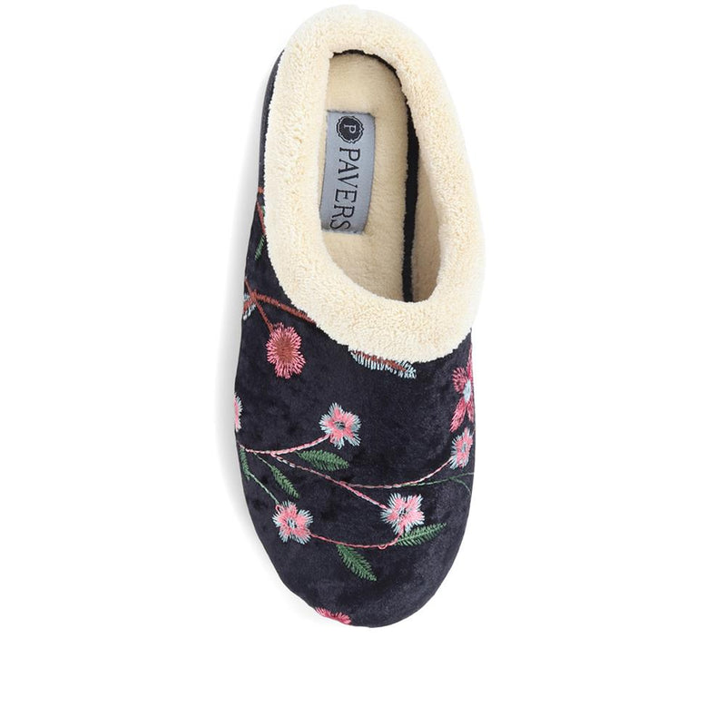Wide Fit Mule Slippers - QING36003 / 322 338