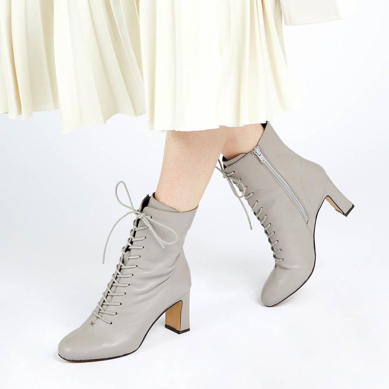 Lenore Heeled Leather Ankle Boots - LENORE / 322 353