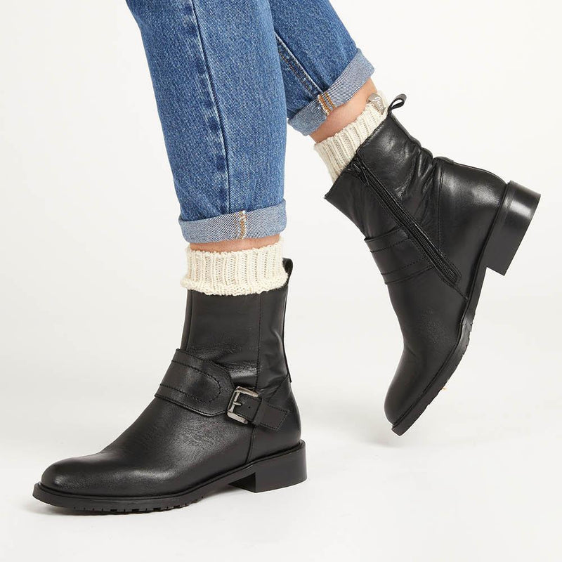 Laurel Leather Buckle Ankle Boots - LAUREL / 322 542