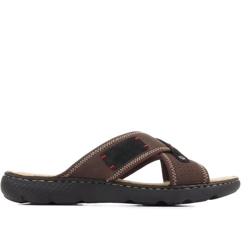 Leather Slider Sandals - DDIN37009 / 323 359