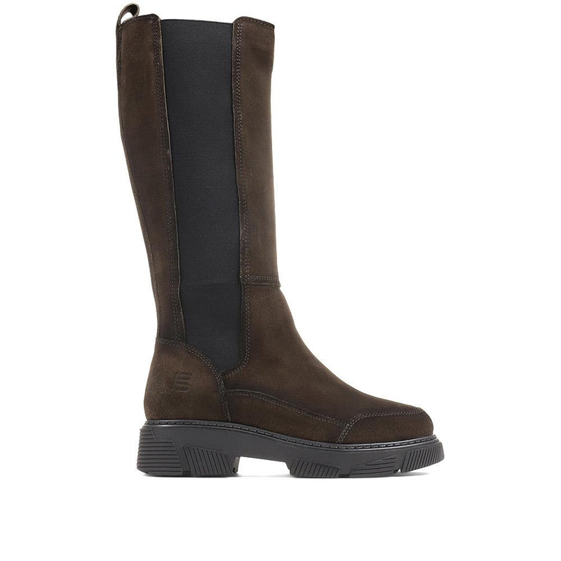 Leather Chunky Knee-High Boots - BUG36511 / 322 885