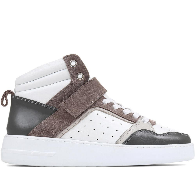 Andra Leather High Top Trainers - ANDRA / 323 090