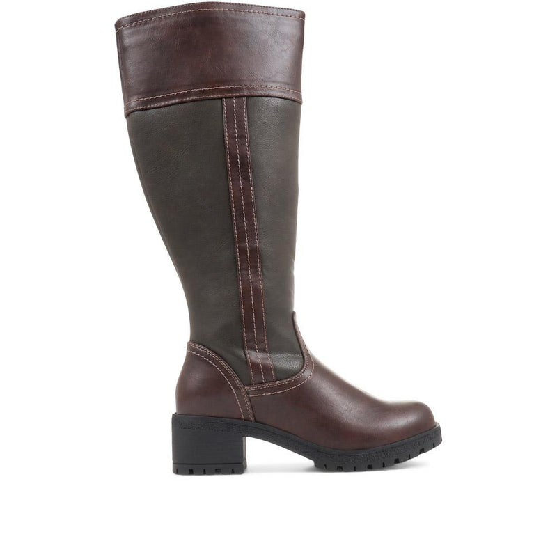 Leather Mid-calf Boots - WBINS36132 / 323 116