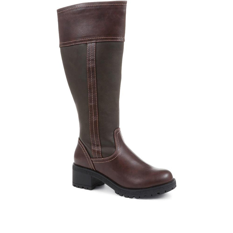 Leather Mid-calf Boots - WBINS36132 / 323 116