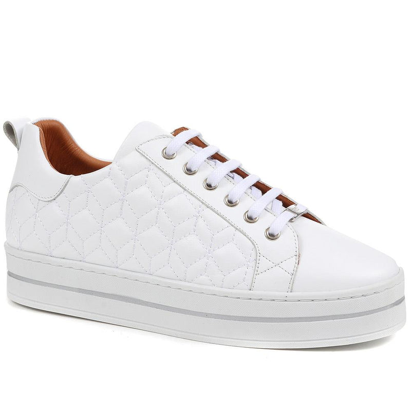 Alexandrite Leather Quilted Trainers - ALEXANDRITE / 323 645