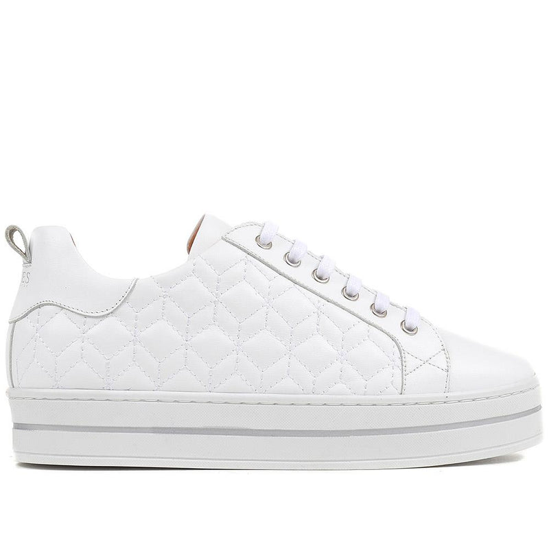 Alexandrite Leather Quilted Trainers - ALEXANDRITE / 323 645