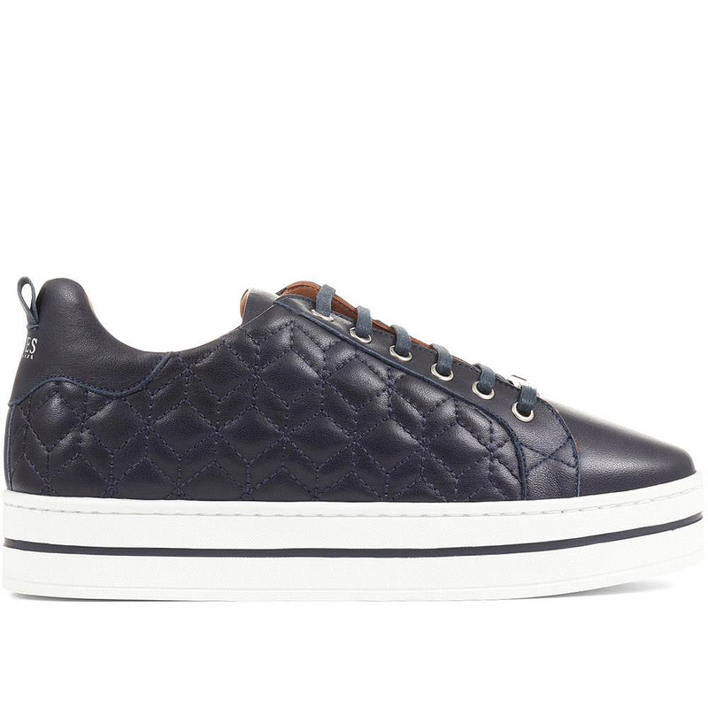 Alexandrite Leather Quilted Trainers - ALEXANDRITE / 323 645