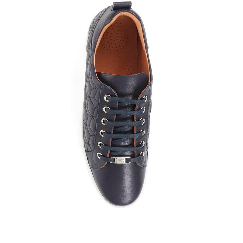 Alexandrite Leather Quilted Trainers - ALEXANDRITE / 323 645