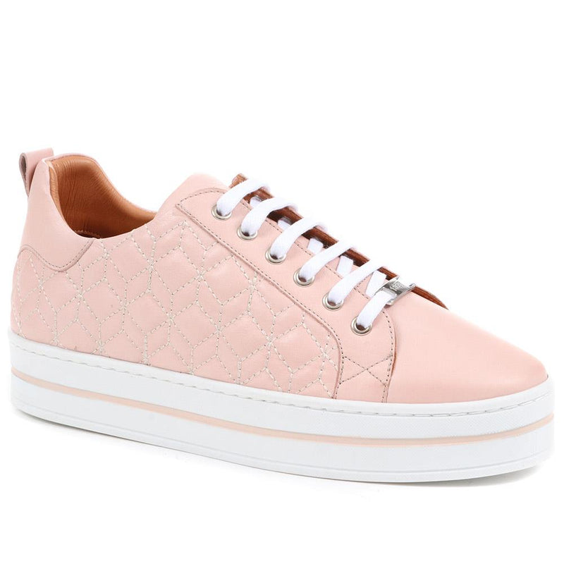 Alexandrite Leather Quilted Trainers - ALEXANDRITE / 323 645