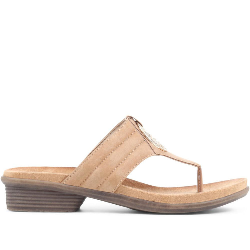 Heeled Toe-Post Sandals - BAIZH37077 / 323 511