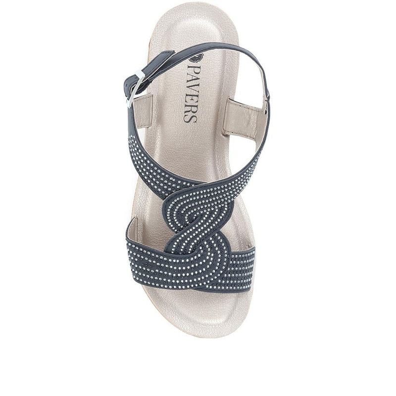 Woven Ankle Strap Sandals - INB37013 / 323 527