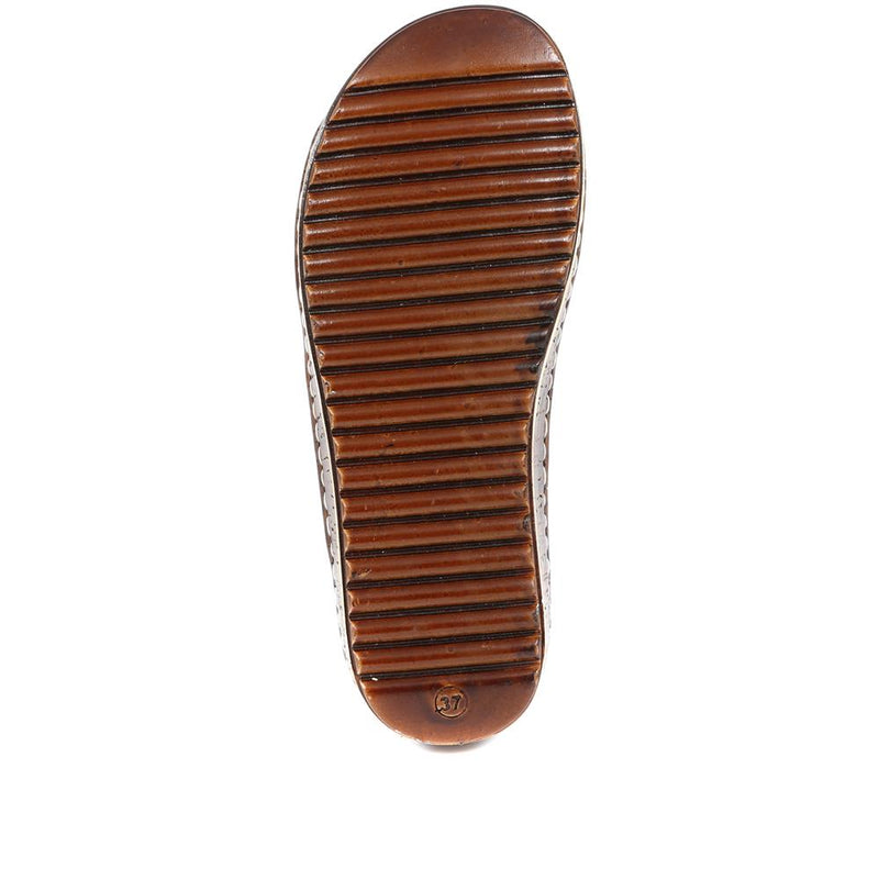 Leather Adjustable Mule Sandals - DRTMA37007 / 323 852