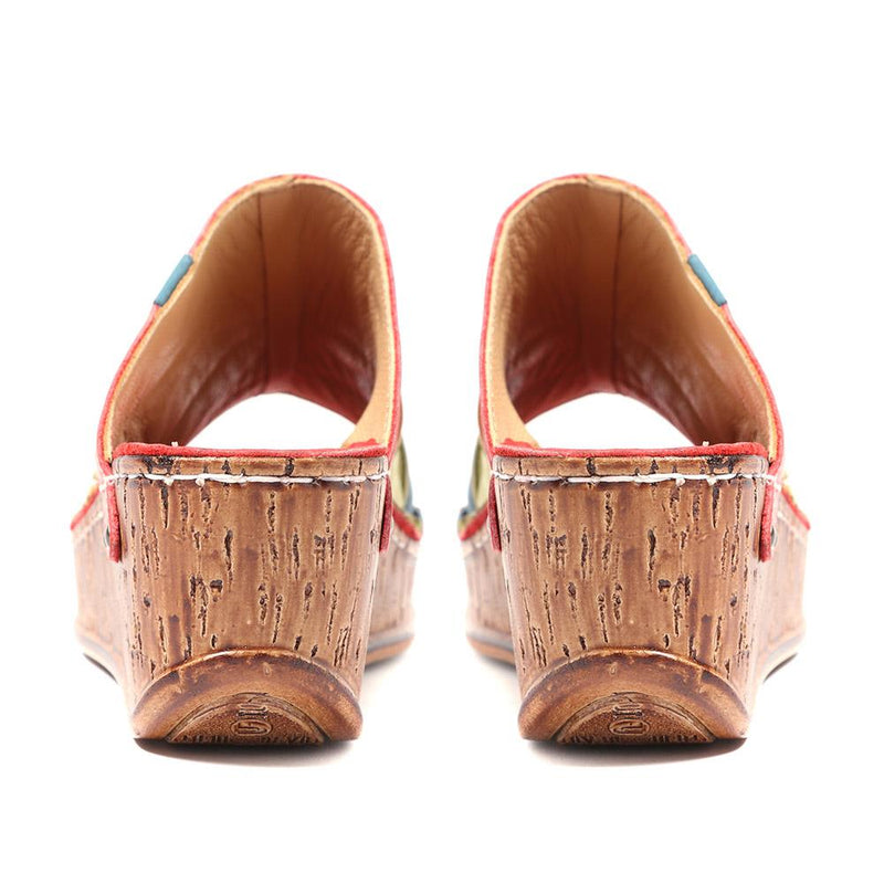 Leather Wedge Sandals - CAY37007 / 323 853