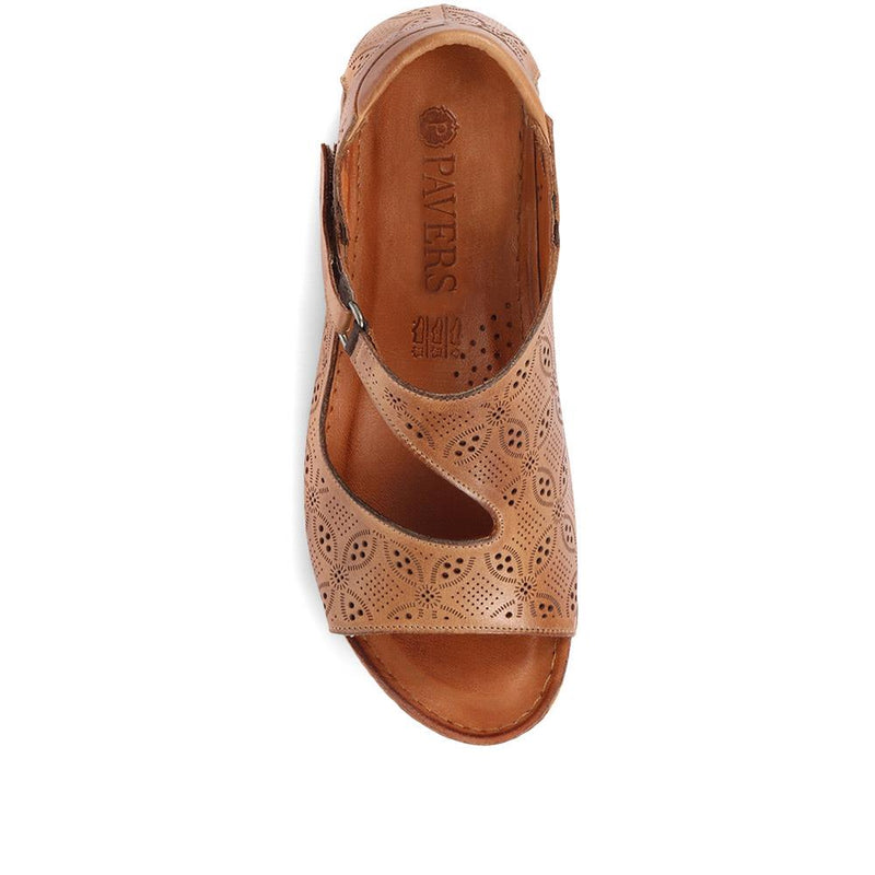 Leather Flat Sandals - KARY29011 / 315 353