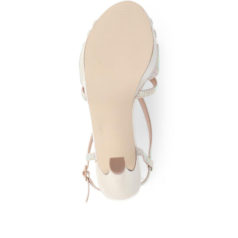 Embellished Heeled Sandals - UBEAU37007 / 323 815