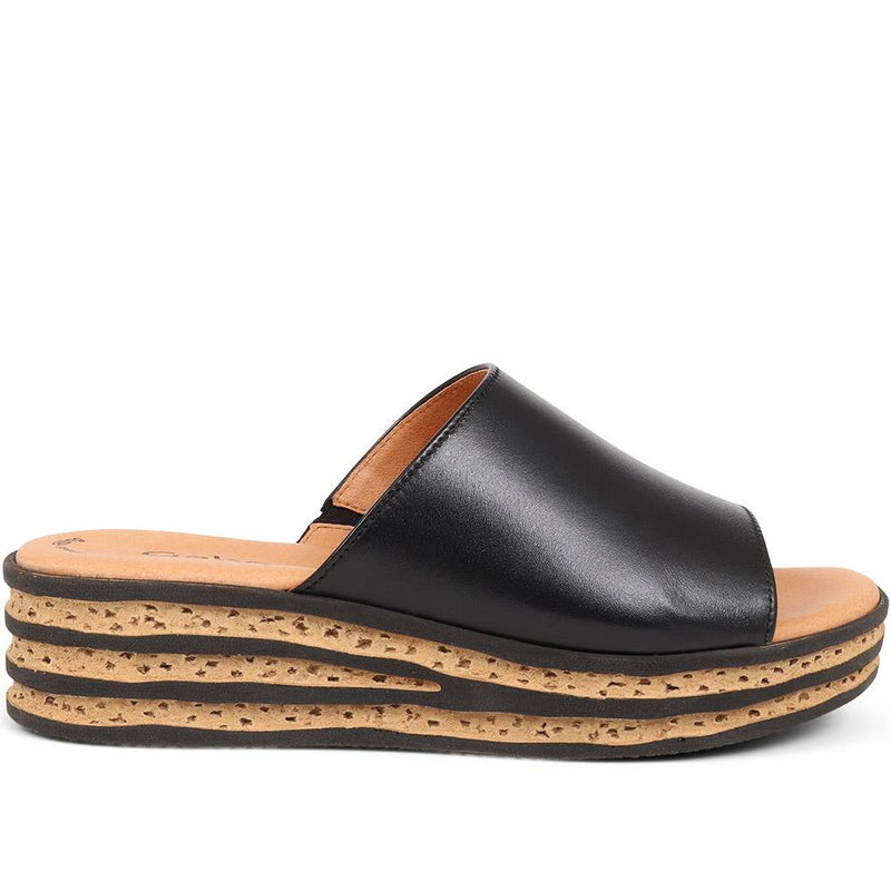 Leather Slip On Sandals - GAB37508 / 323 539