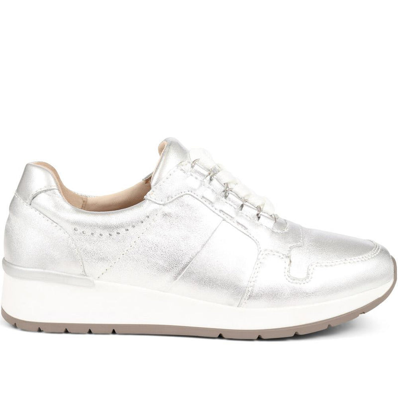 Leather Lace-Up Trainers - VAN37509 / 323 786