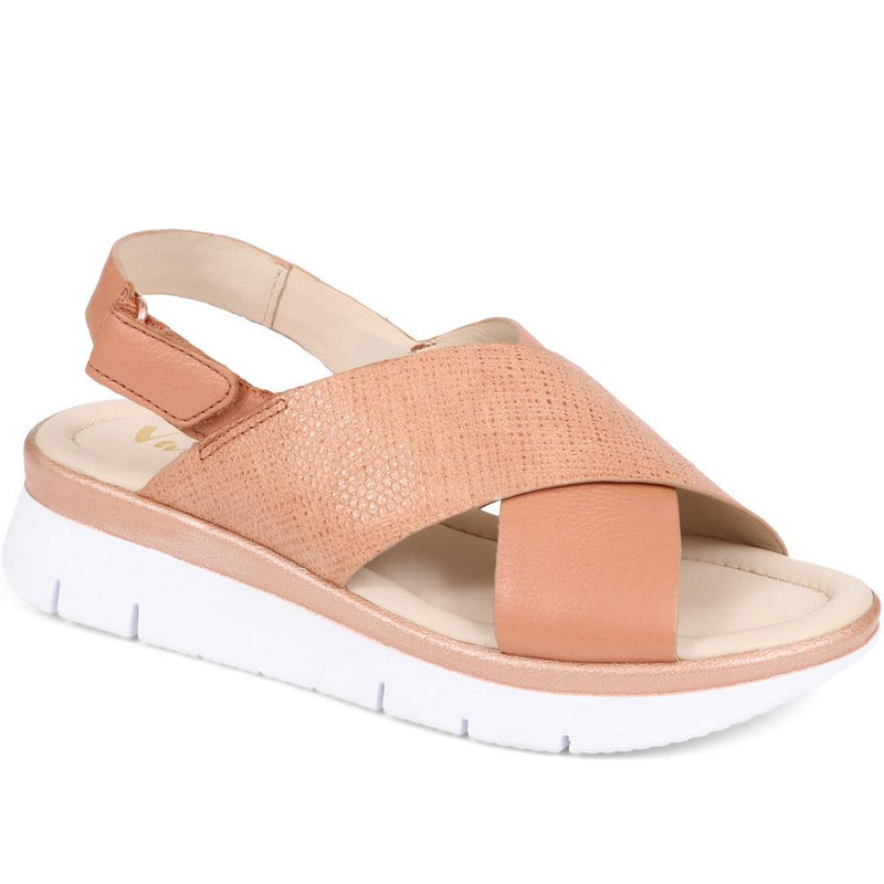 Leather Touch Fasten Sandals - VAN37501 / 323 817