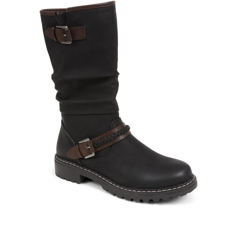 Buckle Mid Calf Boots - TELOO38009 / 324 493