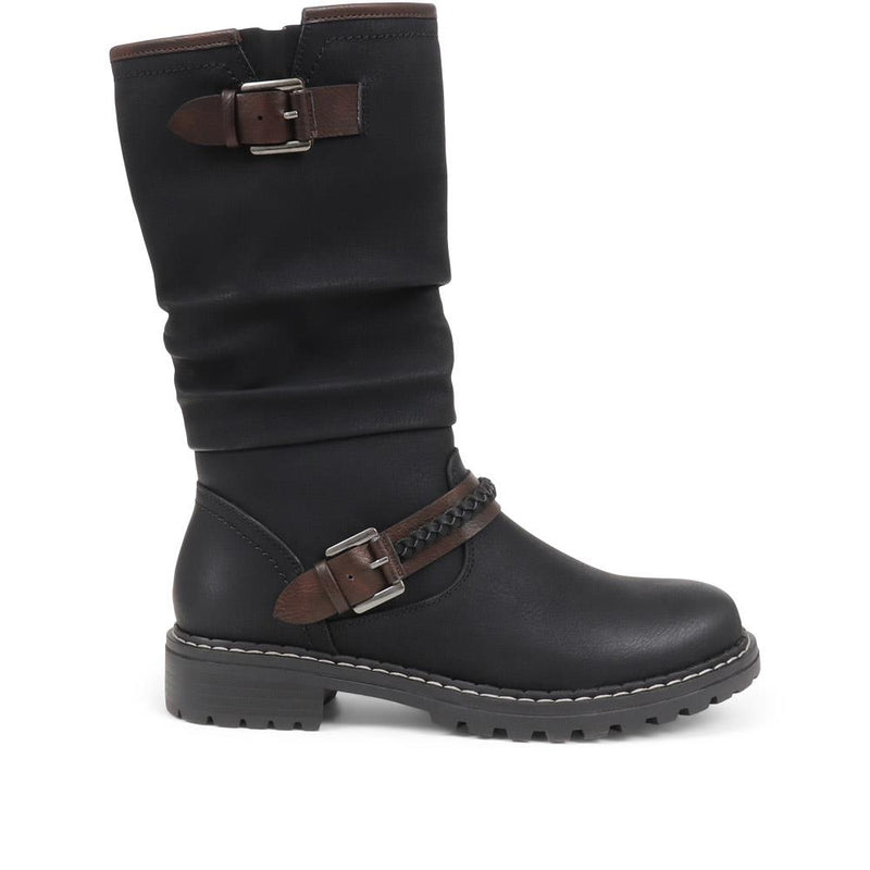 Buckle Mid Calf Boots - TELOO38009 / 324 493