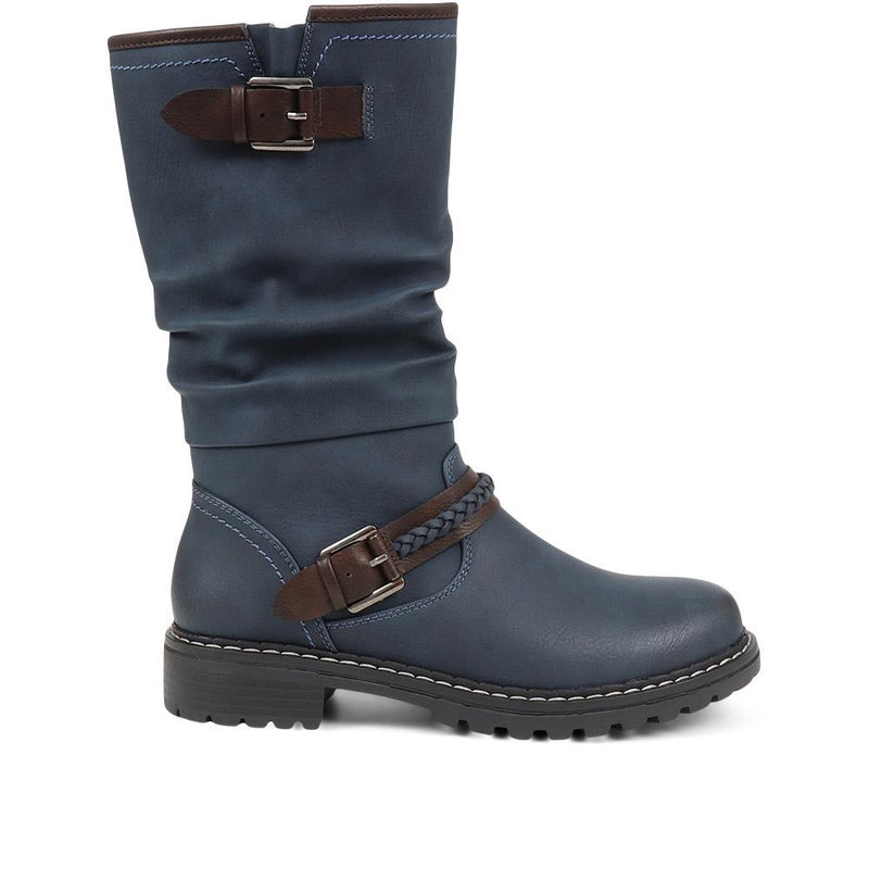 Buckle Mid Calf Boots - TELOO38009 / 324 493