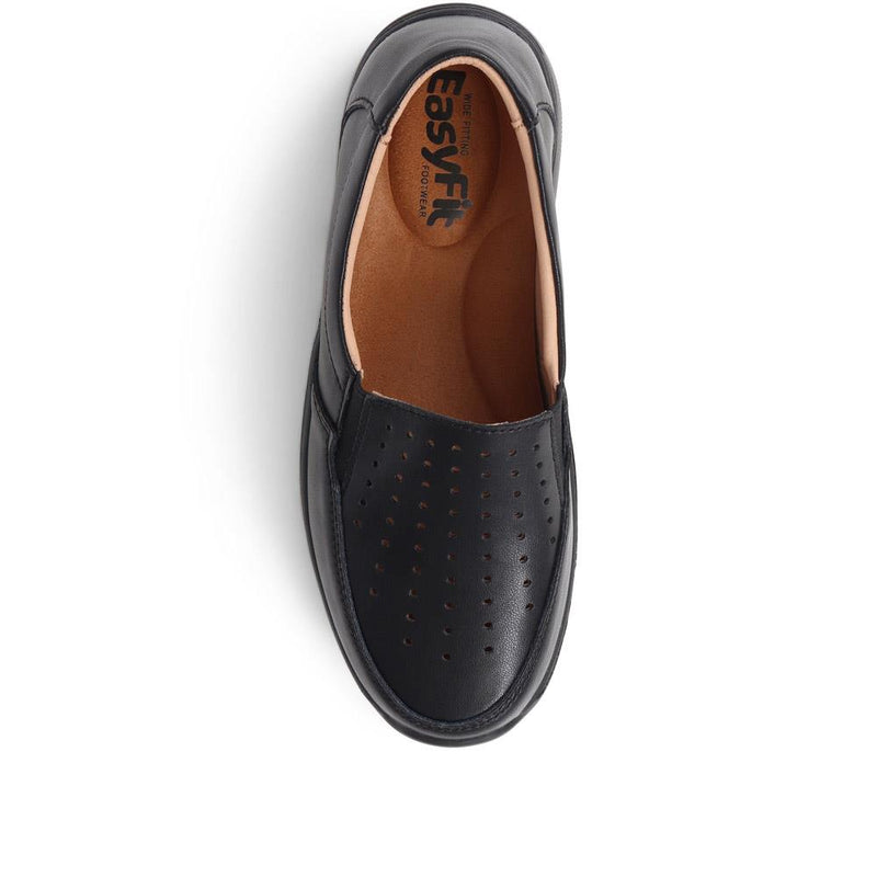 Corette Extra WIde Leather Slip-On Shoes - CORETTE / 324 048