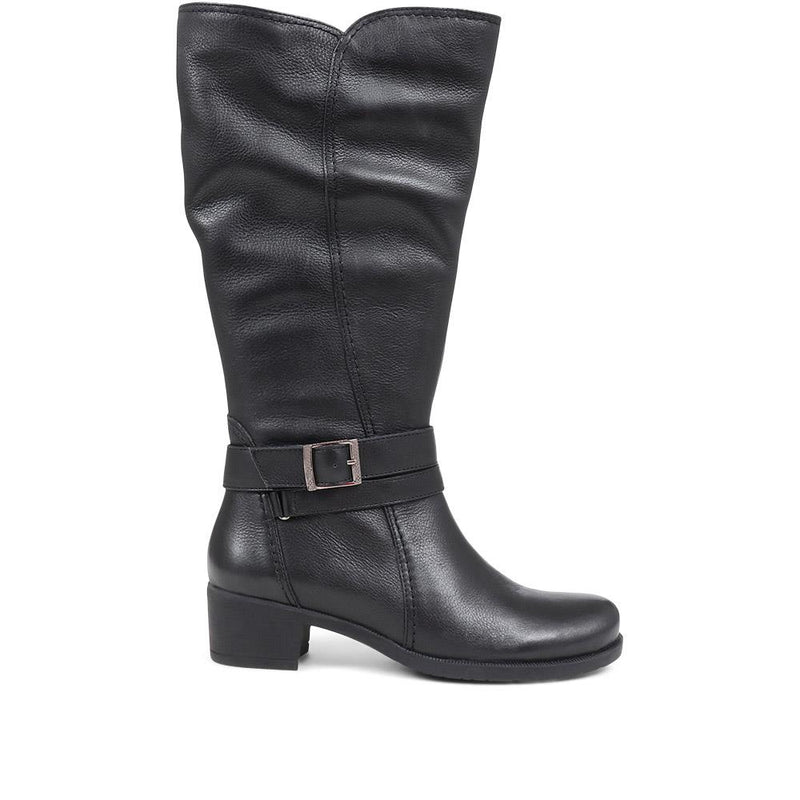 Leather Knee Boots - RNB38009 / 324 336