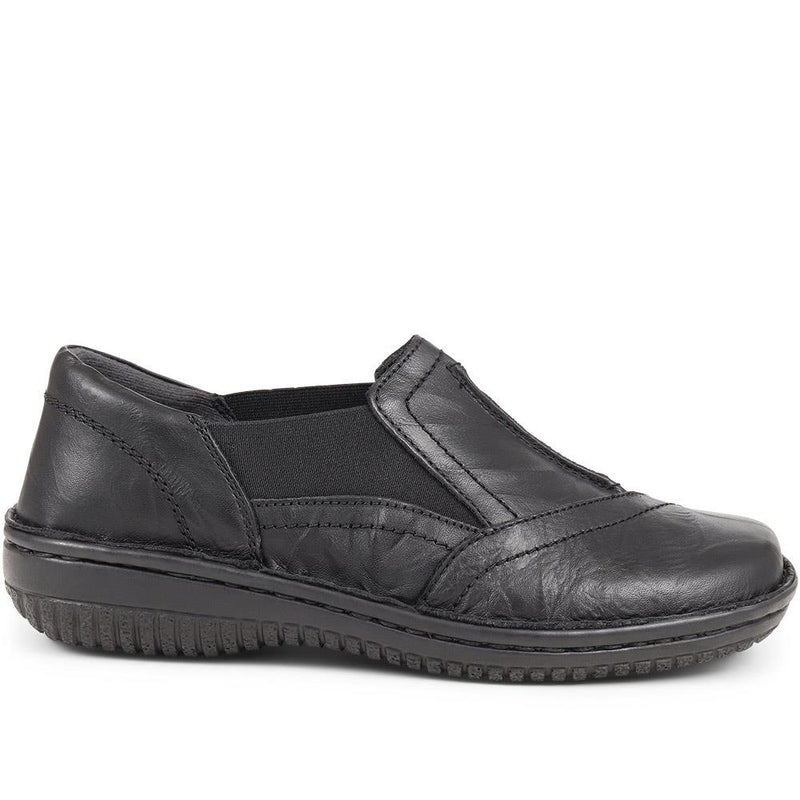 Elasticated Leather Slip-Ons - HAK38029 / 324 707