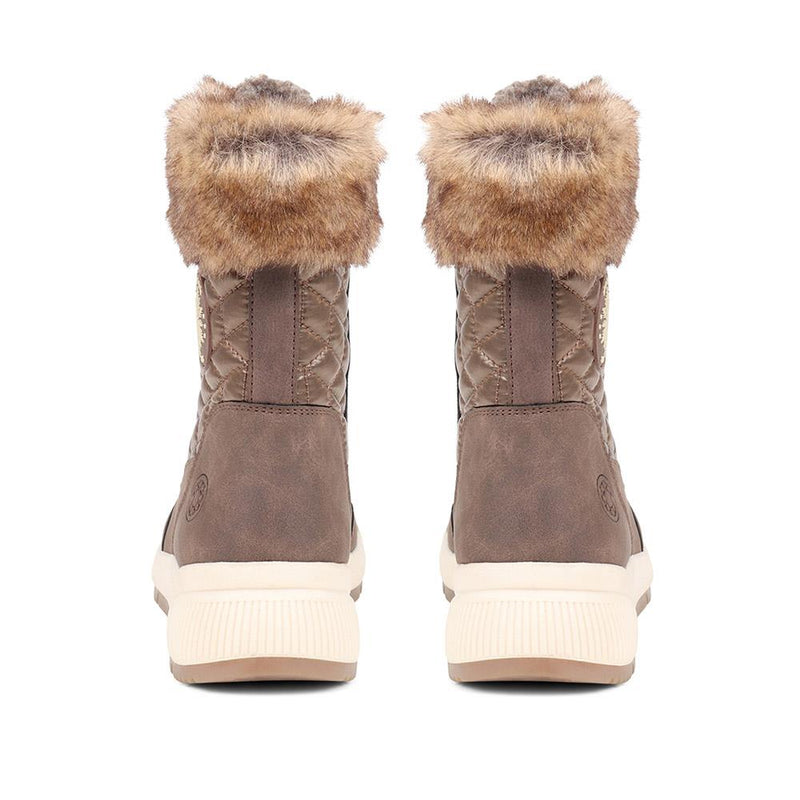 Faux Fur Cuff All-Weather Boots - CENTR38021 / 324 268