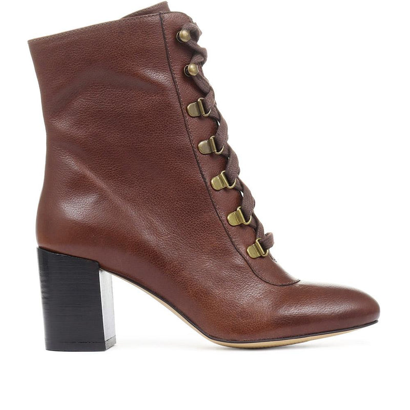 Liana Lace-Up Heeled Ankle Boots - LIANA / 319 203