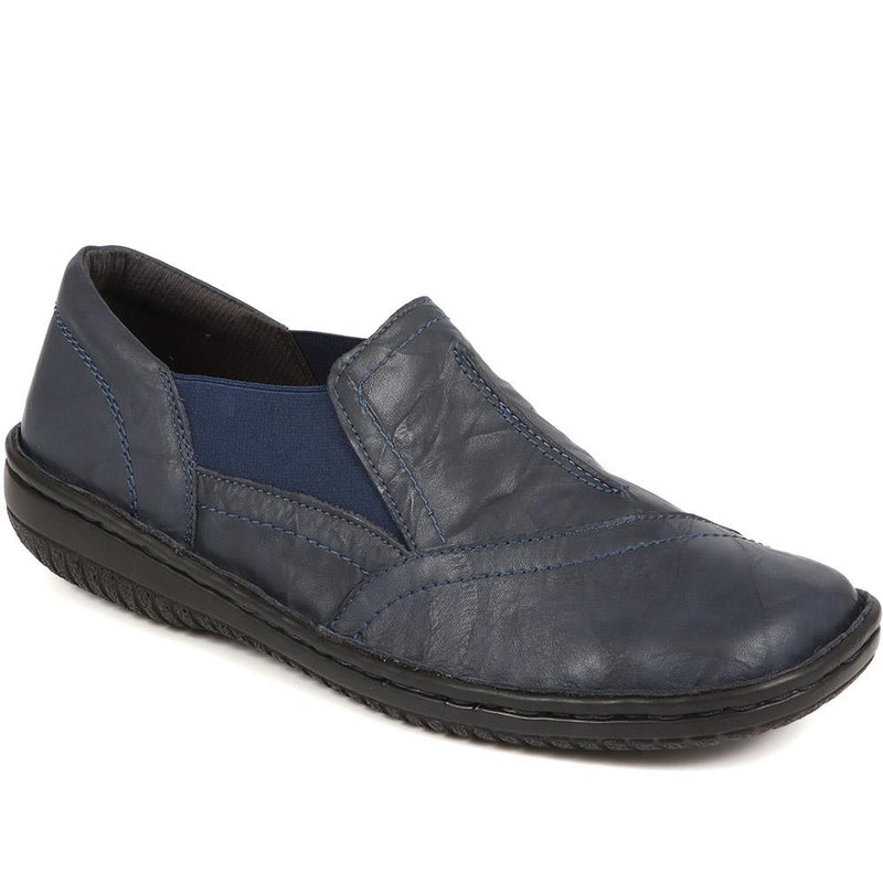 Elasticated Leather Slip-Ons - HAK38029 / 324 707