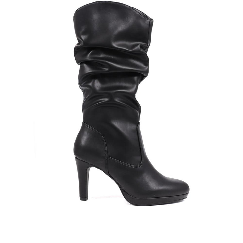 Ladies' Heeled Calf Boots - PLAN38009 / 324 101