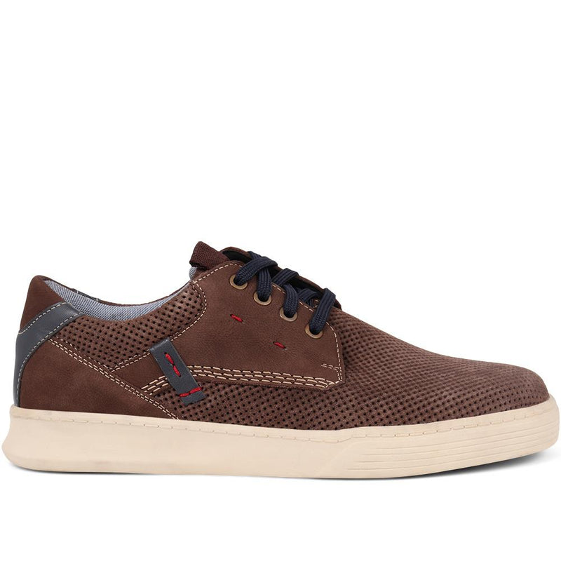 Suede Lace-Up Trainers  - PARK39001 / 324 896