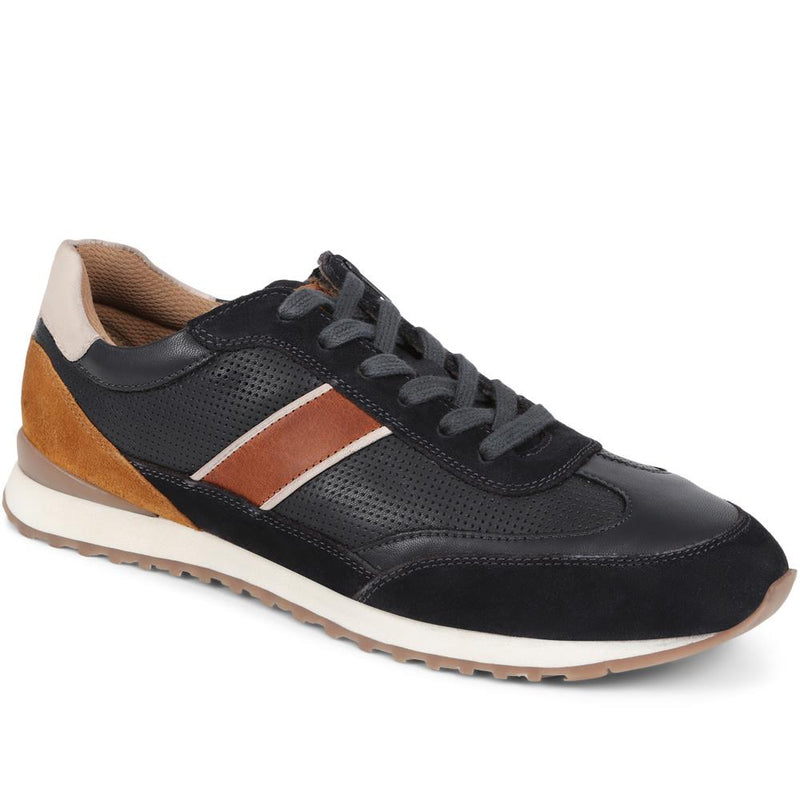 Leather Lace-Up Trainers - RNB39019 / 324 921