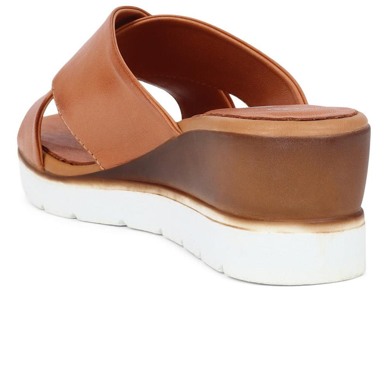 Leather Wedge Sandals  - KAP39007 / 325 536