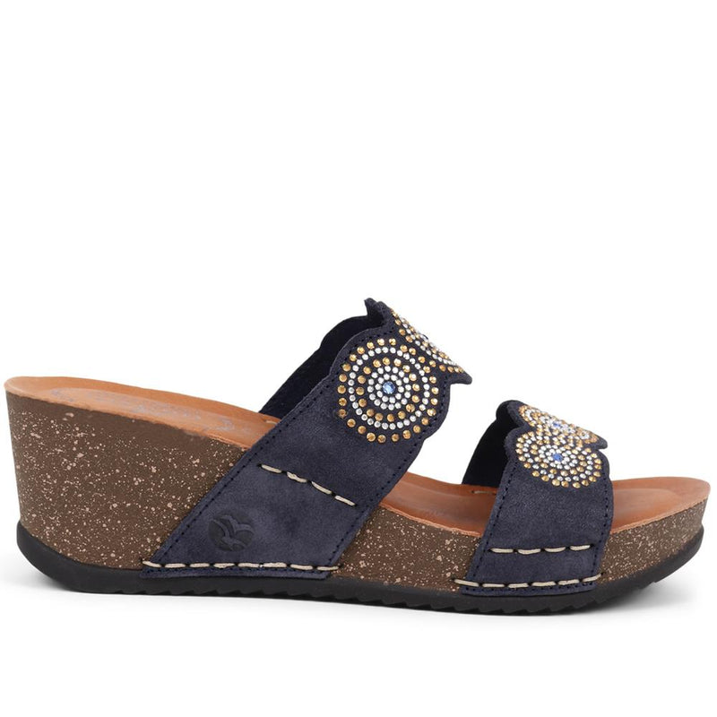 Embellished Wedge Sandals - FLY39043 / 324 784