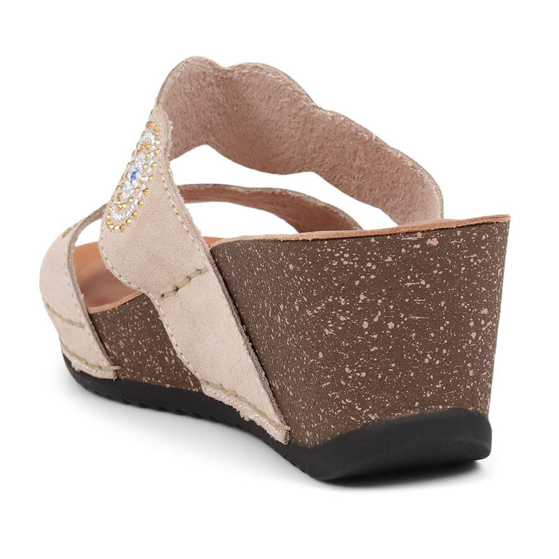 Embellished Wedge Sandals - FLY39043 / 324 784