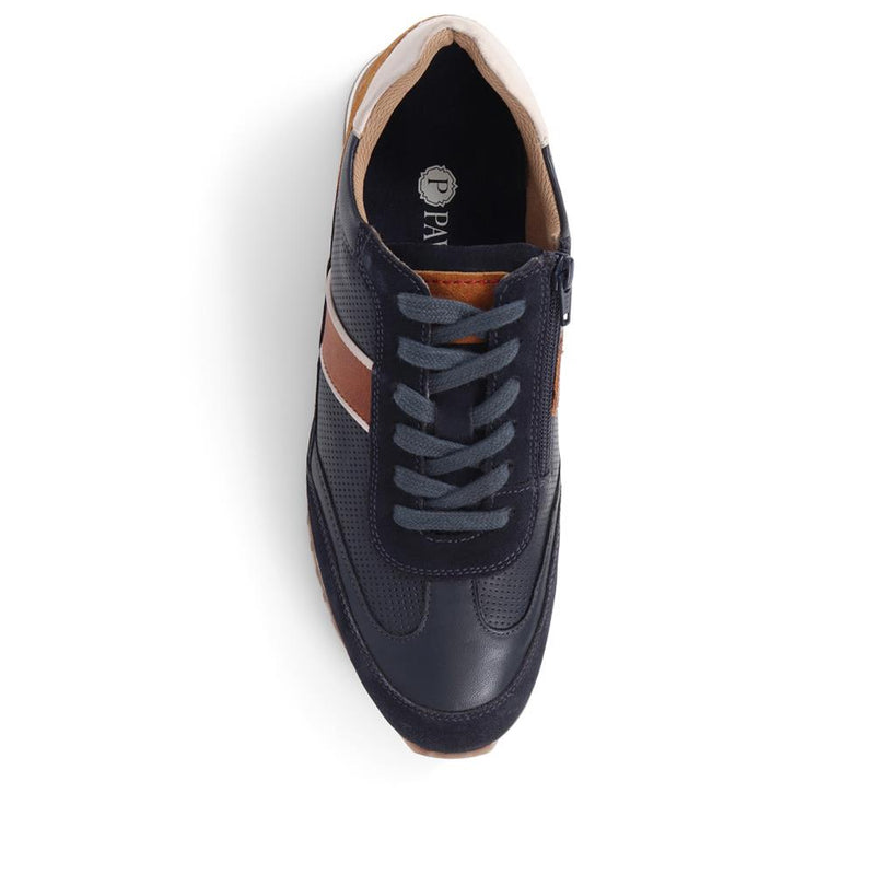 Leather Lace-Up Trainers - RNB39019 / 324 921