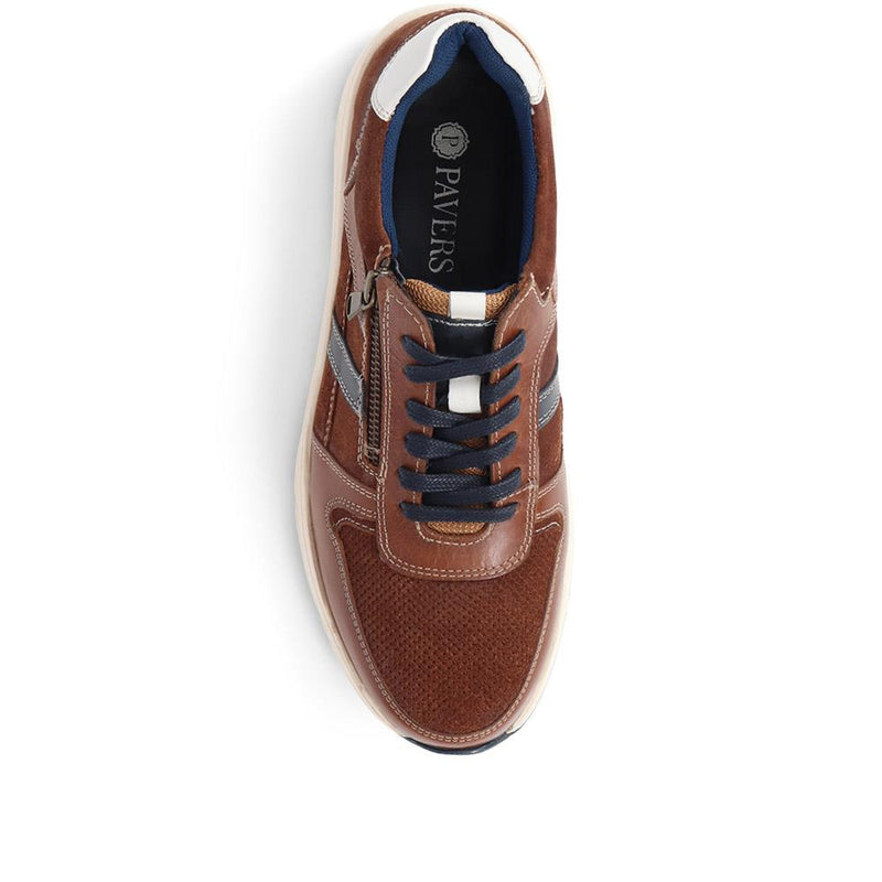 Lace-Up Leather Trainers  - TEJ39009 / 324 906