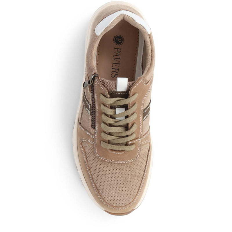 Lace-Up Leather Trainers  - TEJ39009 / 324 906