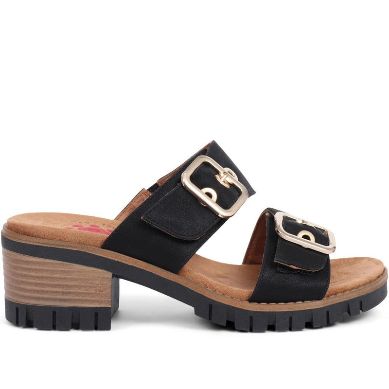 Double Buckle Mule Sandals - CENTR37029 / 323 307