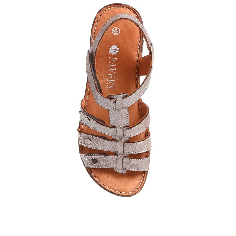 Leather T-Bar Sandals - LUCK33015 / 320 059