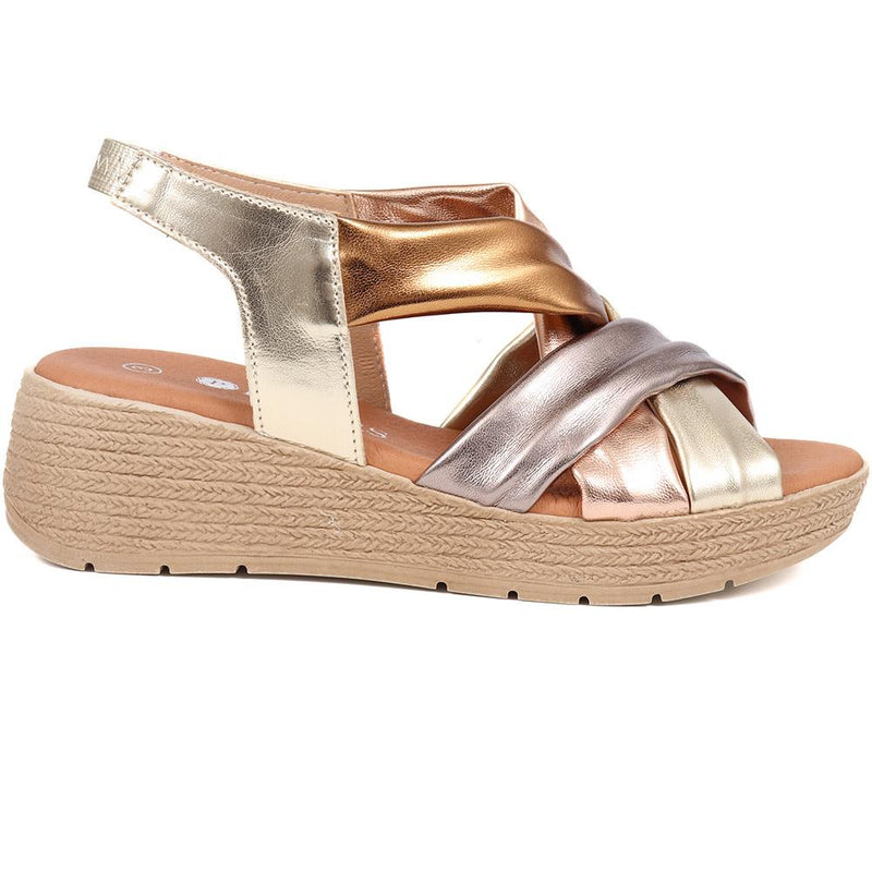 Cross-Strap Platform Sandals  - MARIL39003 / 325 332