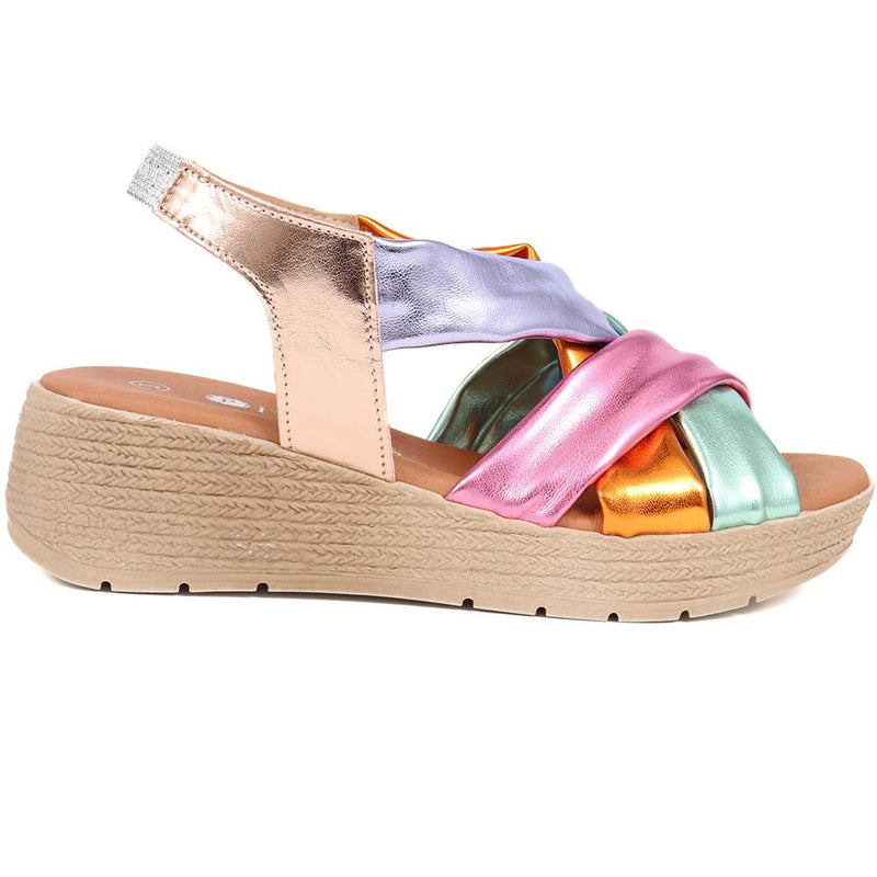 Cross-Strap Platform Sandals  - MARIL39003 / 325 332