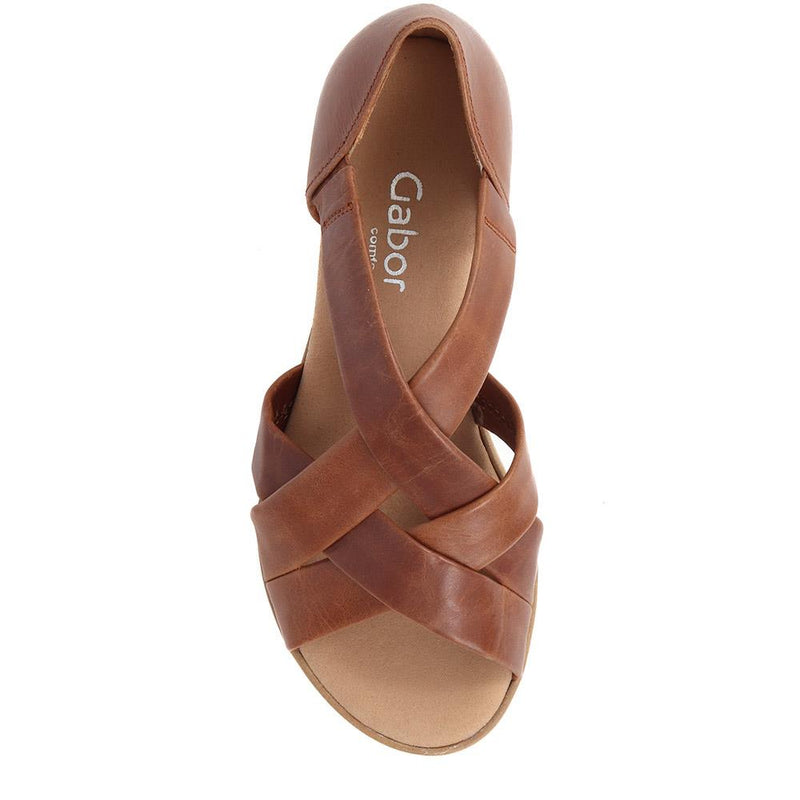 Leather Wedge Sandals  - GAB39510 / 325 076